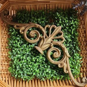 Vintage Solid Brass Wall Pediment